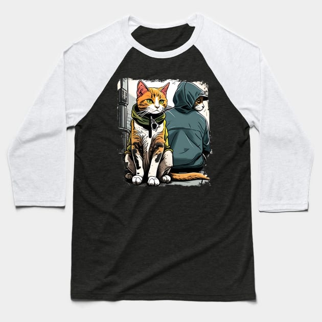 Support Your Local Street Cats Funny Gift Baseball T-Shirt by WilliamHoraceBatezell